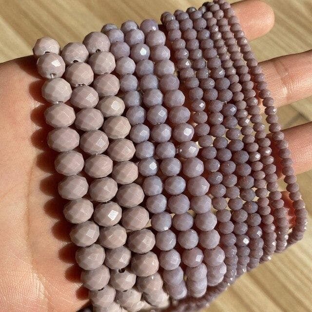 3/4/6/8mm Faceted Round Austria Crystal Beads Shiny Glass Rondelle Spacer Beads for Needlework Jewelry Making Diy Bracelet 15'' 3mm 135-138pcs Beads