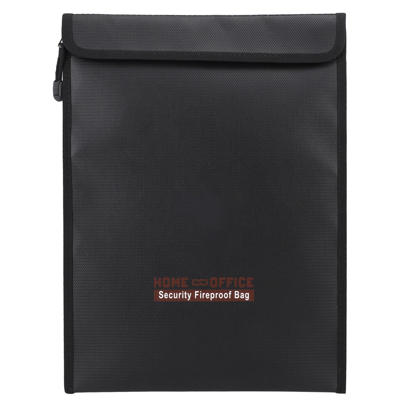 Fireproof Document Bag Silicone Fiberglass Zipper Closure Hook and Loop Foldable Waterproof Money