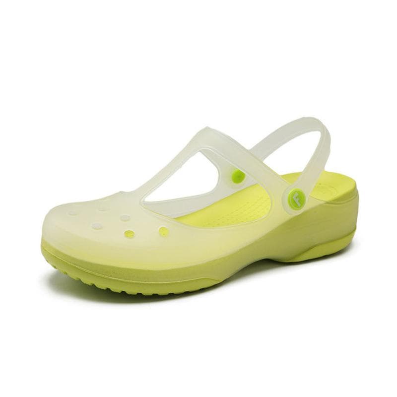 Women Mules Clogs Beach Breathable Slippers Woman's Sandals Jelly Shoes Cute Garden Shoes Clog For Girls 39 green