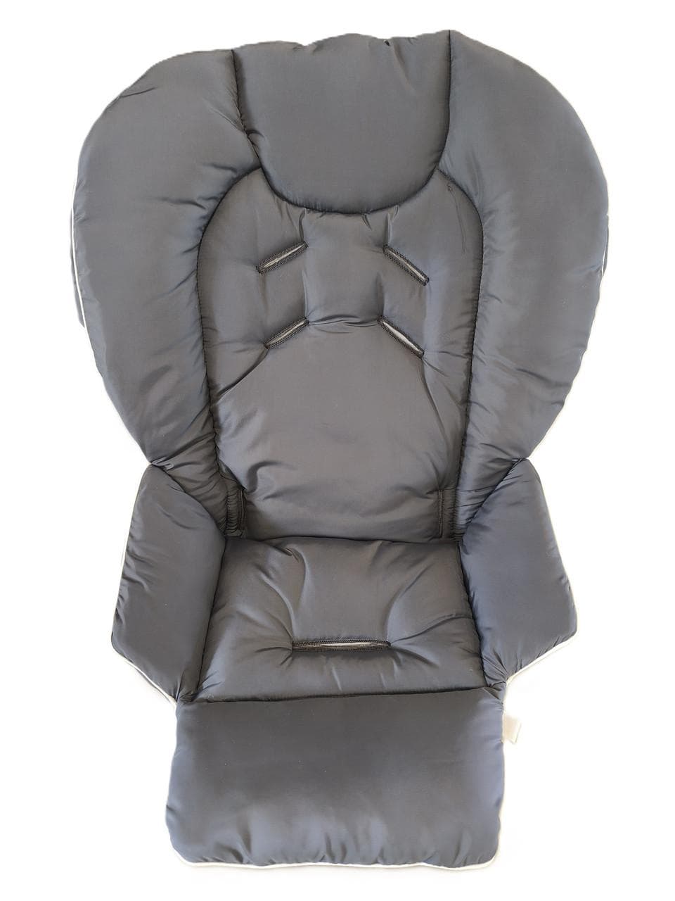 Сhicco Polly highchair waterproof cover, solid color, water-repellent highchair insert dark gray