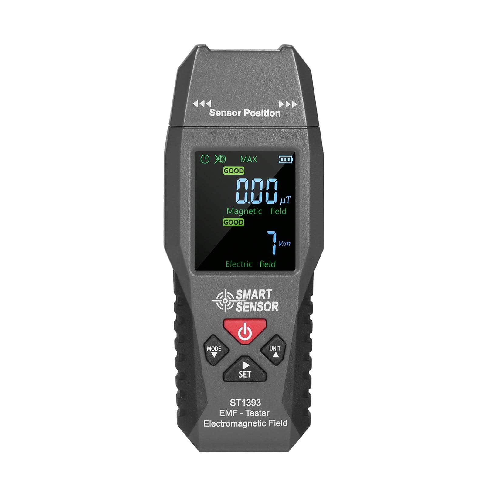 SMART SENSOR ST1393 EMF Meter Electromagnetic Field EMF Detector Handheld Mini Digital LCD B2B black
