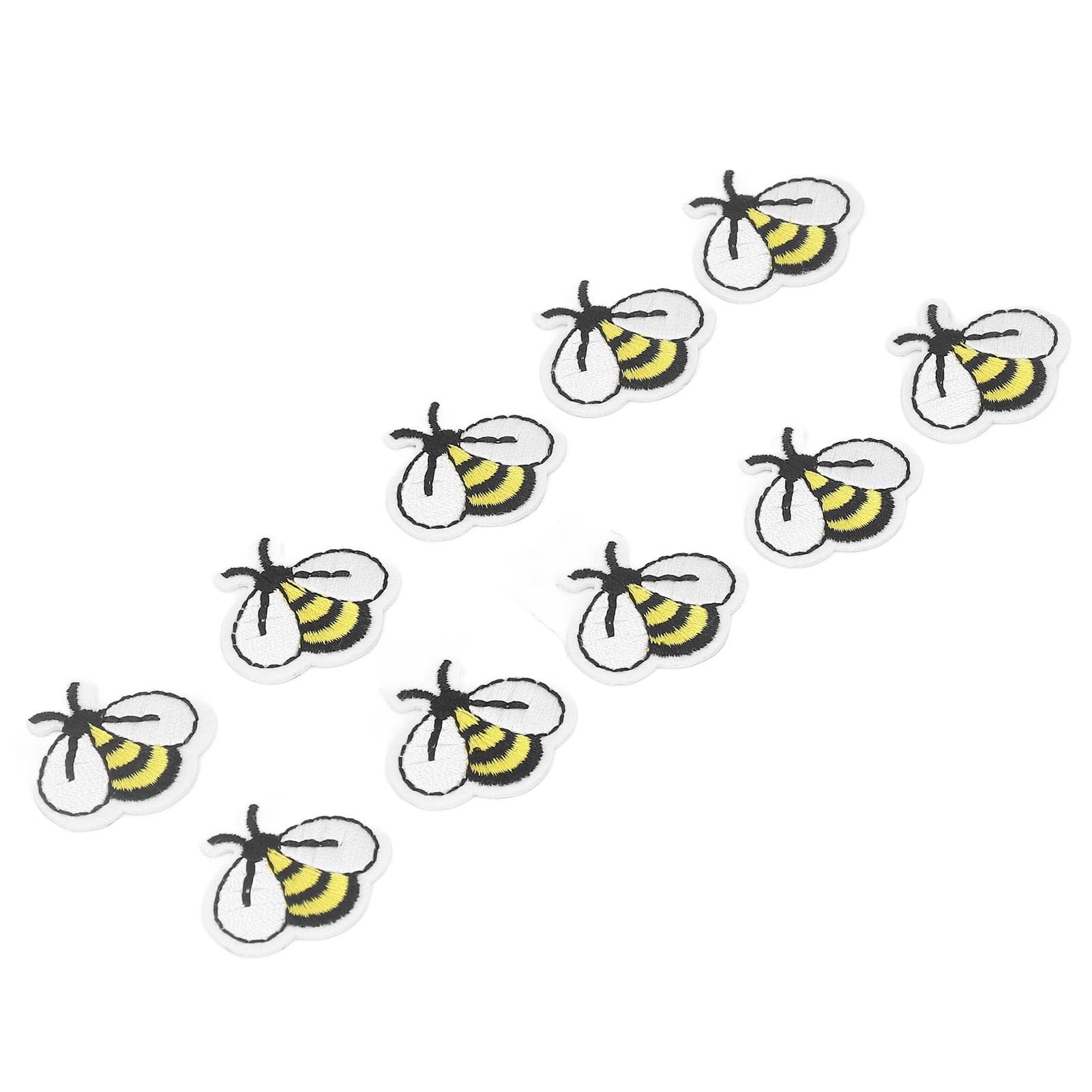 10pcs Little Bee Patch Bee Shape Ironing Cute Sewing Patches DIY Sewing Embroidered Patch Bee