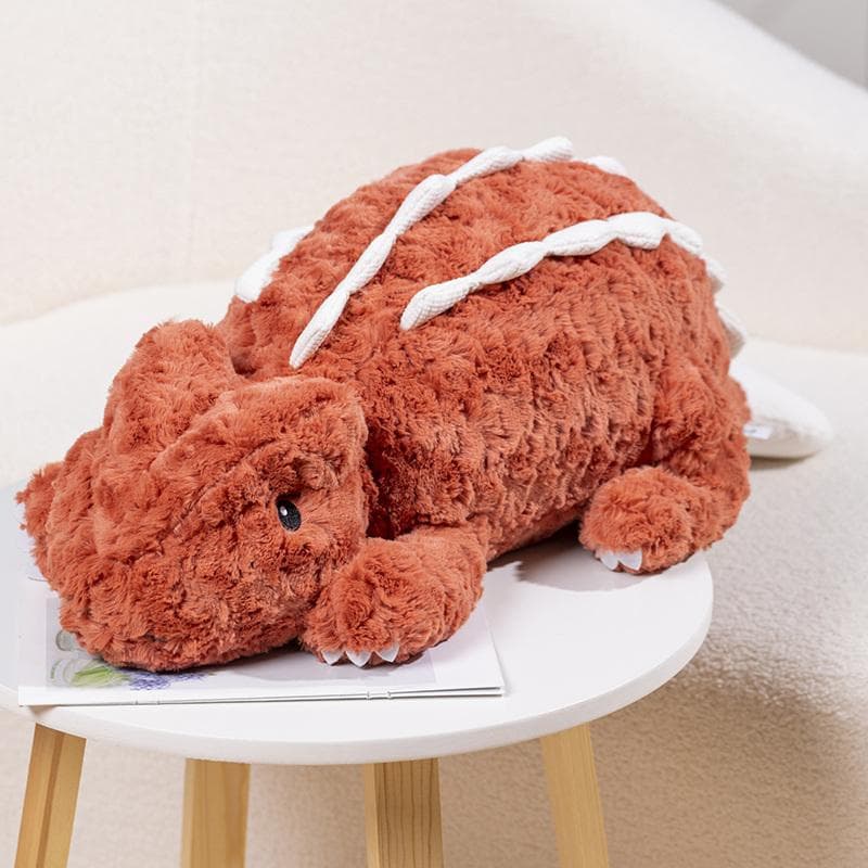 70/90CM Simulation Ankylosaurus Plush Toys Lovely Dinosaur Dolls Pillow Creative Stuffed Soft Kids Boys Birthday Decor Gifts 70cm orange