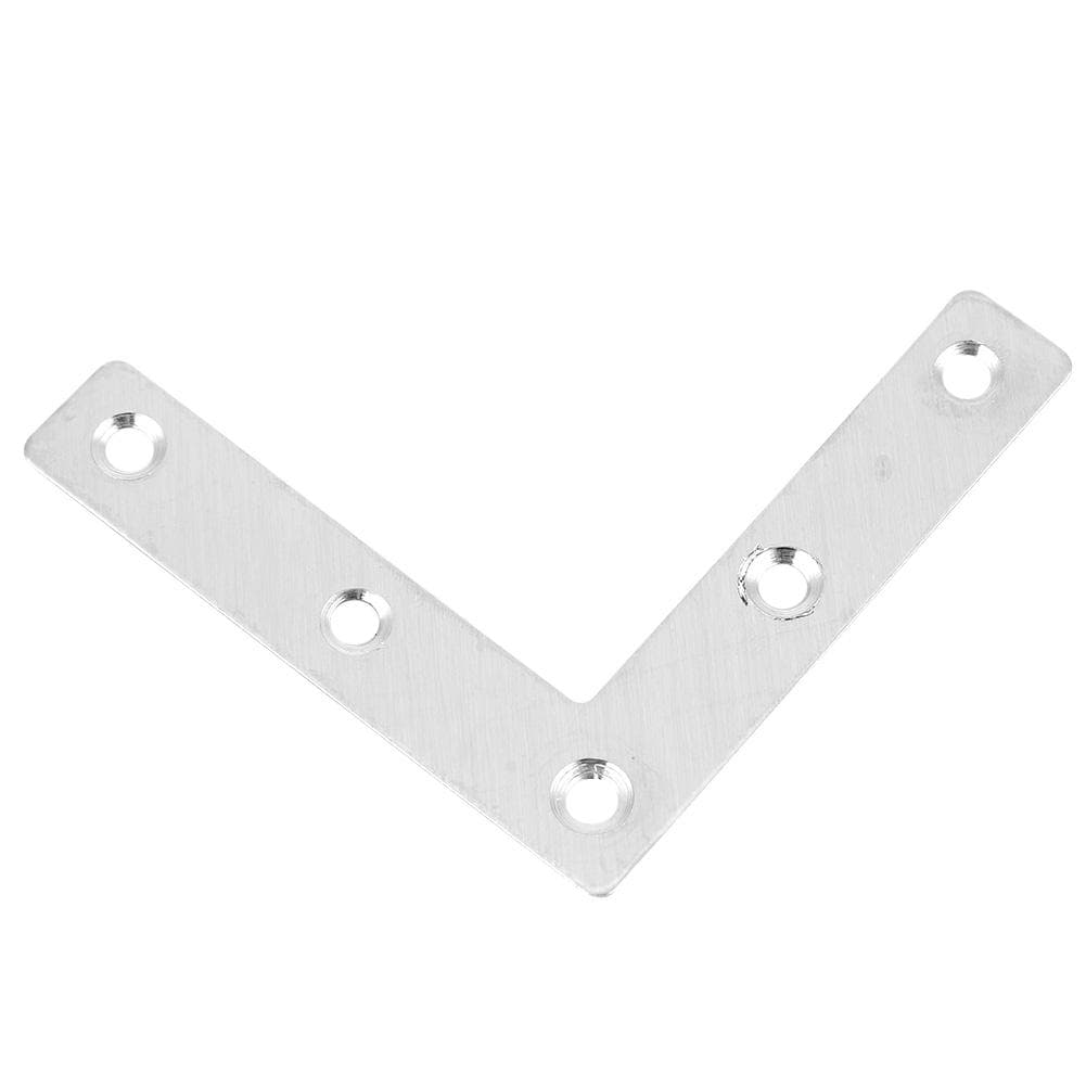 50pcs Stainless Steel L shaped Corner Plate Connector Furniture Fittings Connectors (80mm)