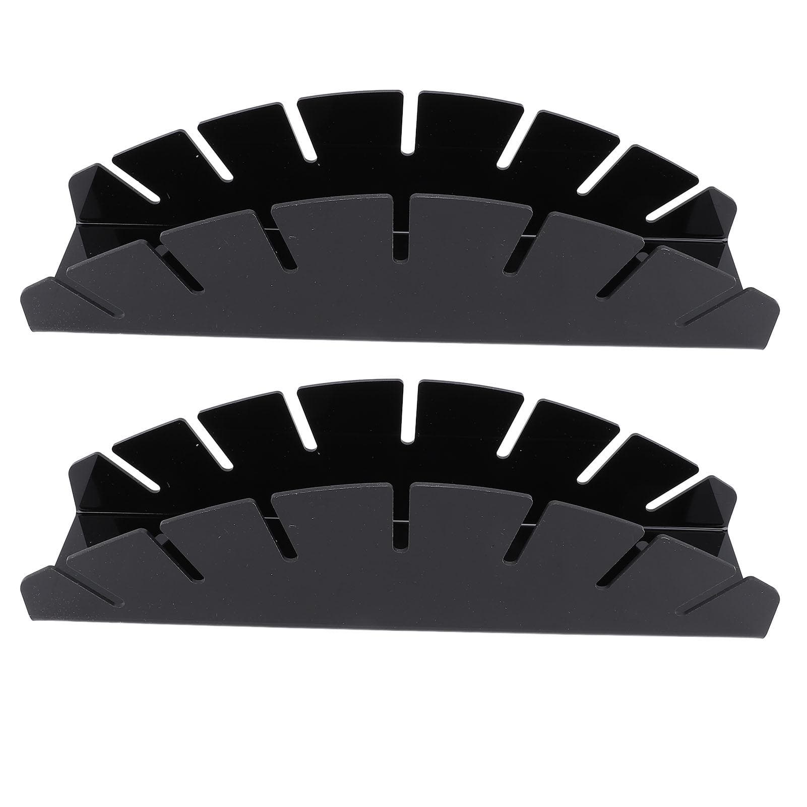 2pcs Hat Stand for Baseball Caps Acrylic Hat Organizer Racks For Bedroom Closet 12.8x2.95in Black