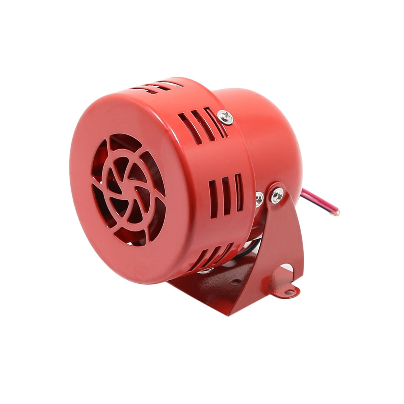 Loud Sound Horn 12V 105dB Electric Car Driven Brake Motor Air Raid Siren Horn Alarm Loud 50s Red red