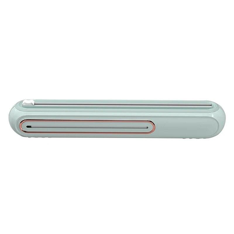 Magnetic Refillable Plastic Wrap Dispenser With Cutter Tin Aluminum Foil Dispenser Cutter Film Wrap Dispenser Kitchen Tool green