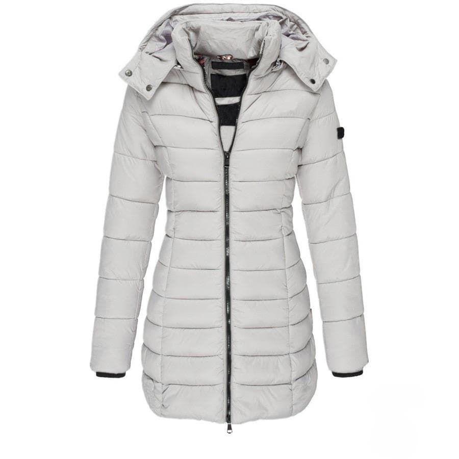 Women's Medium and Long Slim-fitting Cotton-padded Jackets, Warm Down Cotton-padded Clothes XXXL