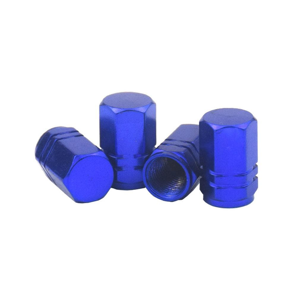 Car Tire Valves Caps Universal Air Caps Cover Aluminum Alloy Tire Valves Stem Caps for Cars, SUVs, blue