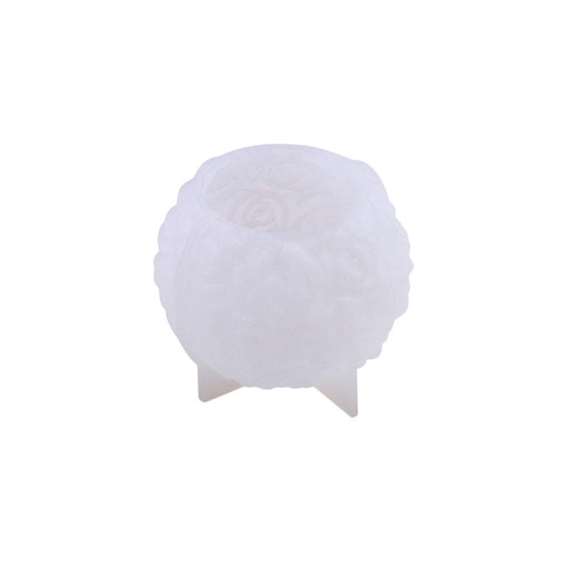 DIY Flower Cluster Candle Molds Handmade Silicone Resin Casting Mold Rose Flowers Epoxy Mold 60mm