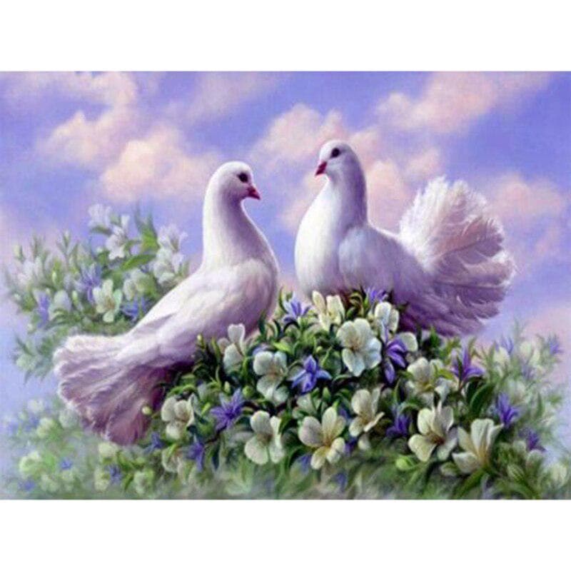5d diy diamond painting dove Diamond Embroidery Full Layout Diamond mosaic decoration Drill 20X30CM