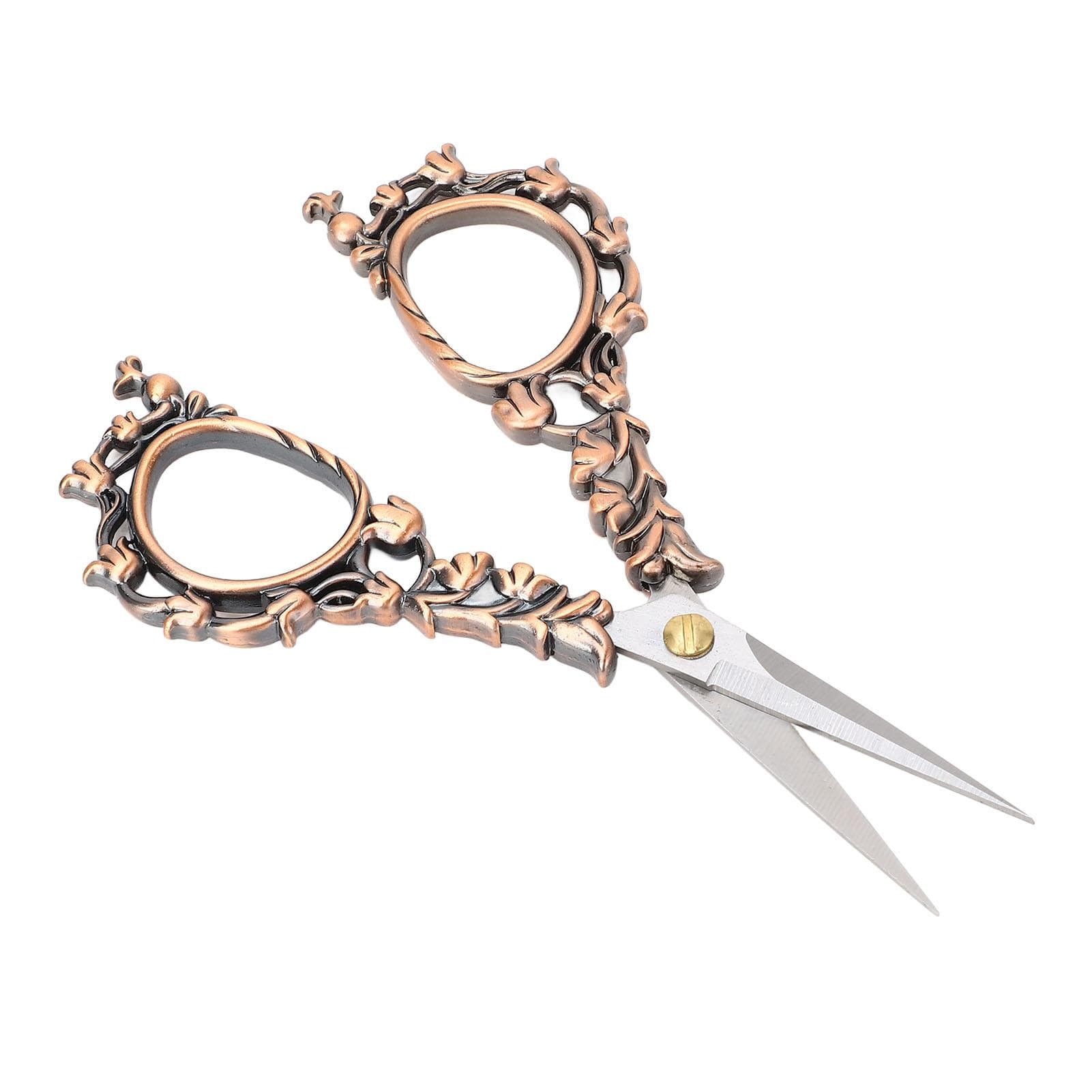 Sewing Embroidery Scissors Vintage European Design Shear for Fabric Weaving Cross Stitching Paper antique bronze