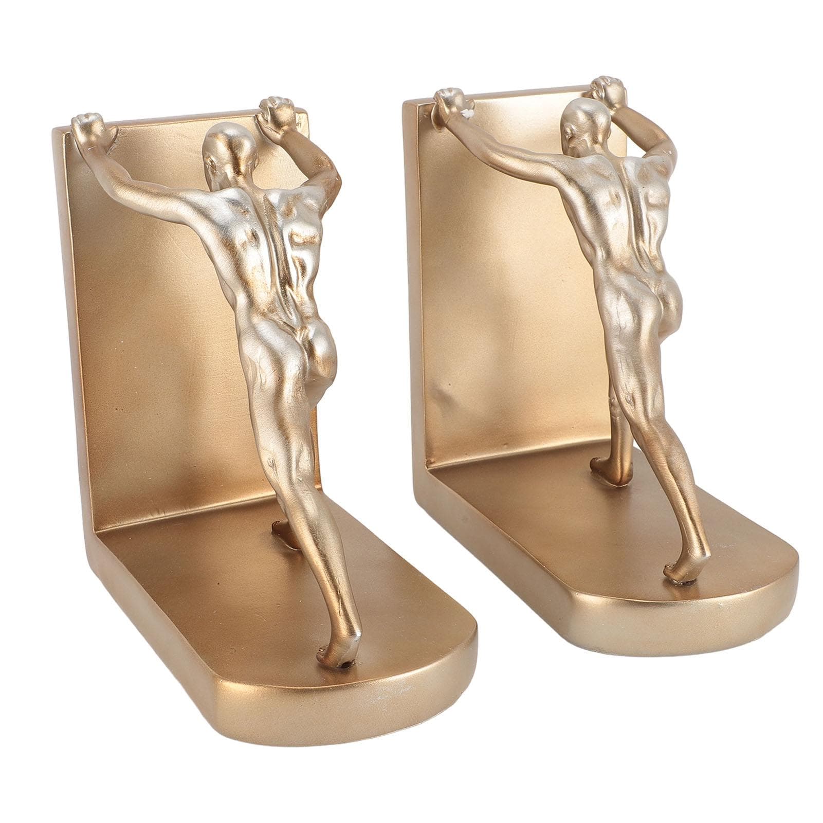 1 Pair Man Decorative Book Ends Art Bookend Decorations for Home Office Desk Bookshelf Study
