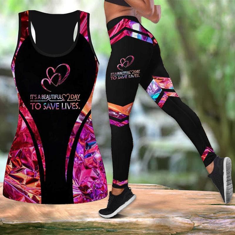 Love Flower Print Yoga Outfit for Women Fashion 3D Printed Workout Leggings Fitness Sports High Waist Casual Yoga Pants 7XL pink