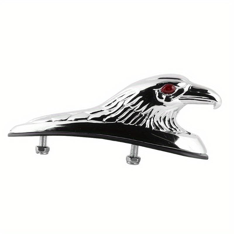 Motorcycle Eagle Head Decorative Mudguard Modified with Aluminum Chromium Plating silver