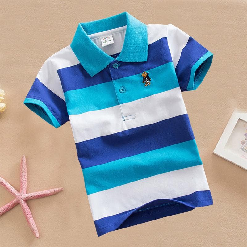 Summer Kids T-shirt Toddler Boys Tees Casual Short Sleeve Polo T Shirt Tops 24/165cm