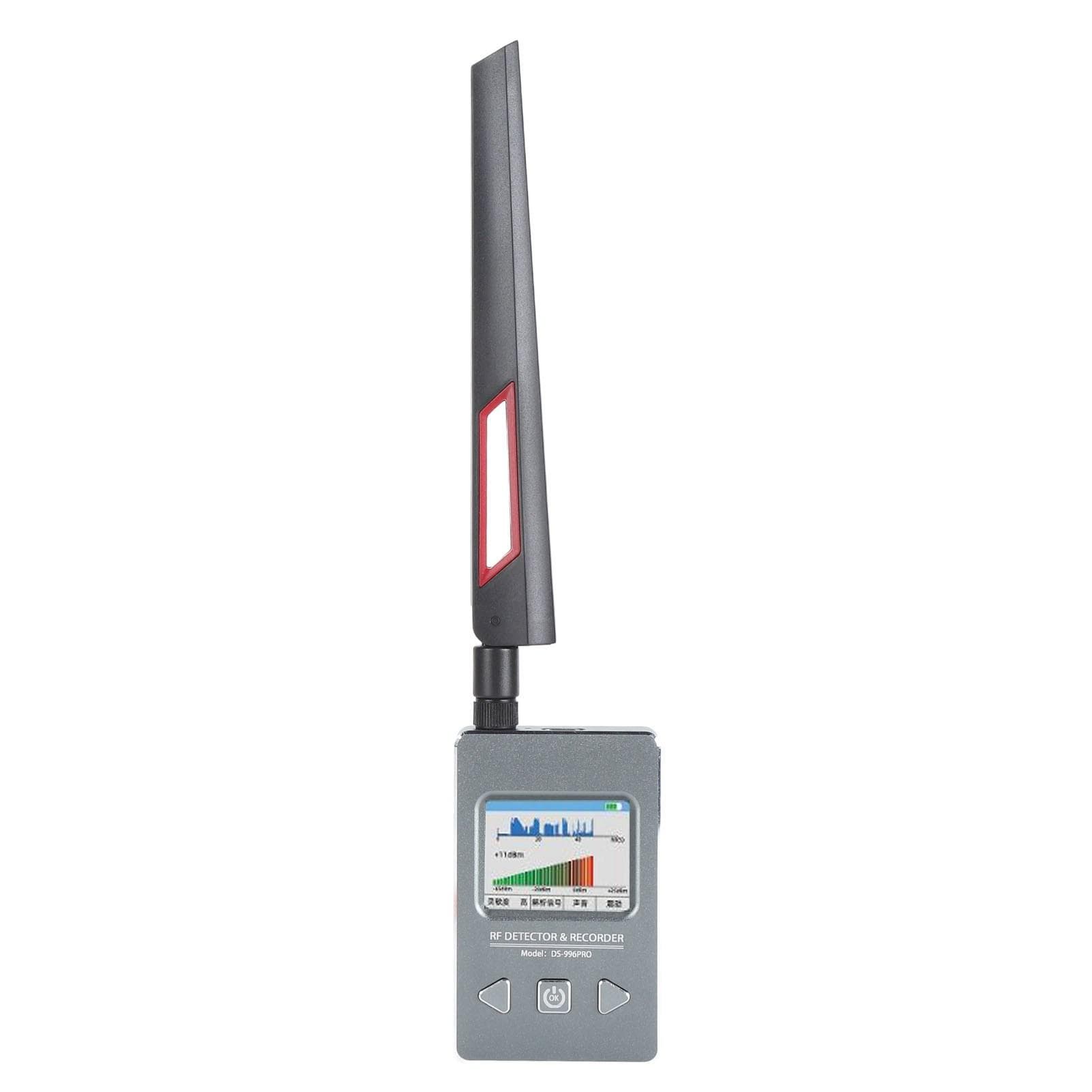 RF Detector Recorder Intelligent 2 Modes 2in Display Wireless Signal Finder for Bug Camera GPS