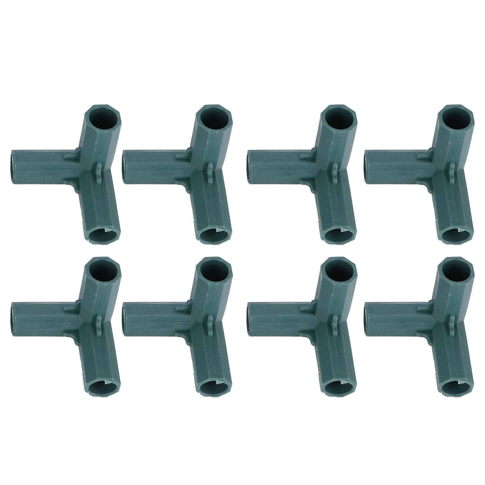 8Pcs 3-Way Plant Support Connectors Plastic Garden Climbing Stake Joint Greenhouse Accessory