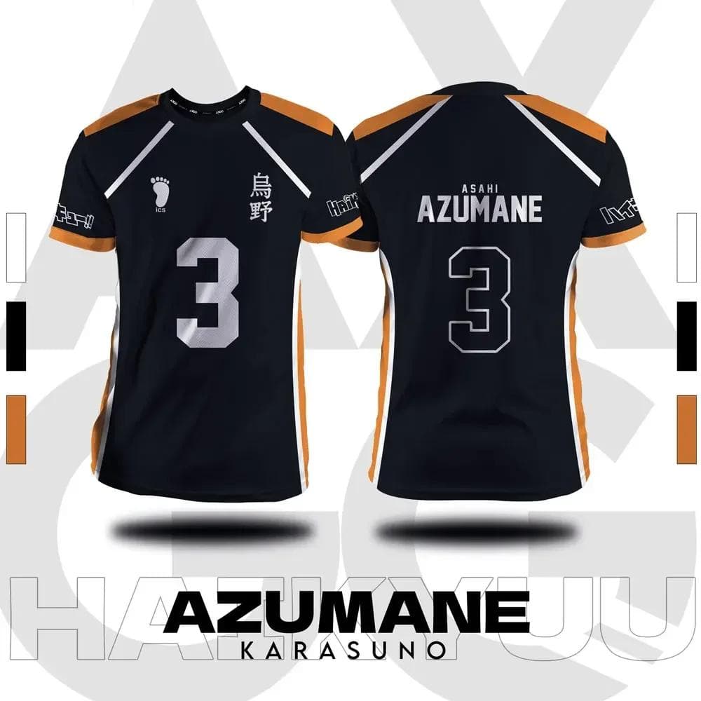 Haikyuu Fukurodani Hinata Cartoon Anime Cosplay Men Jersey Short Sleeve Kids Tee Clothing Unisex Tops New Fashion Women T-shirt L