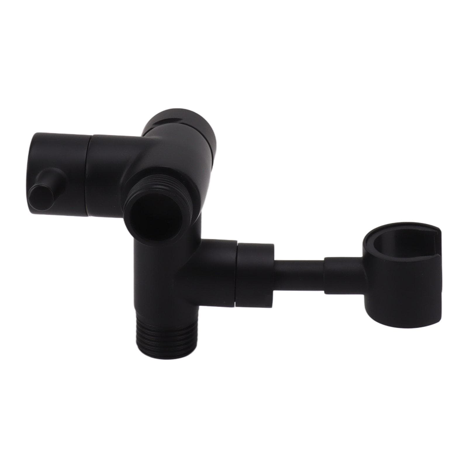Shower Head Diverter Water Separator Shower Arm Diverter for Hand Held Showerhead and Fixed Spray 108 Black