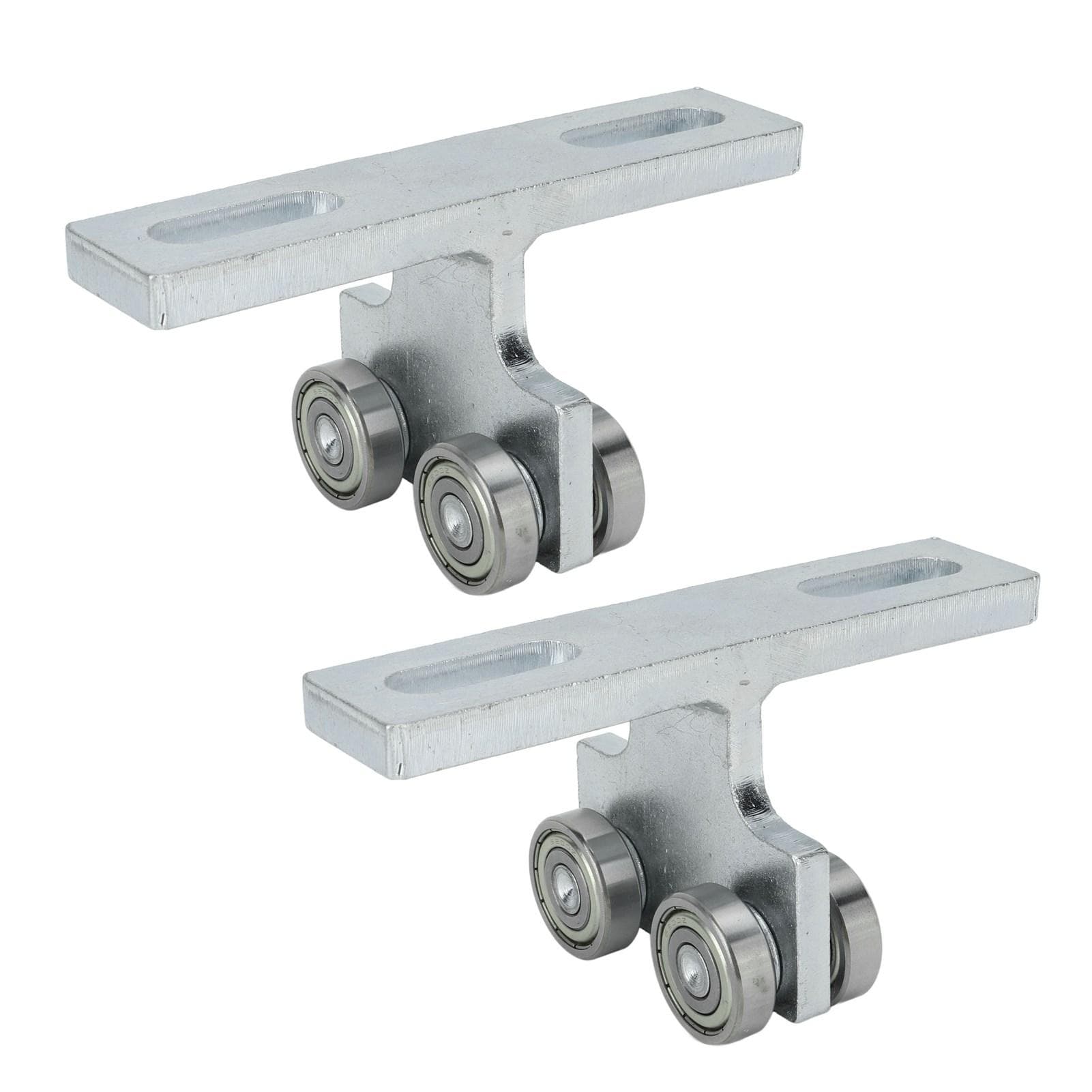 2Pcs Wheel Trolley T Shape Welded Roller Trolley Stable Bearing Track Roller Wheels for Track