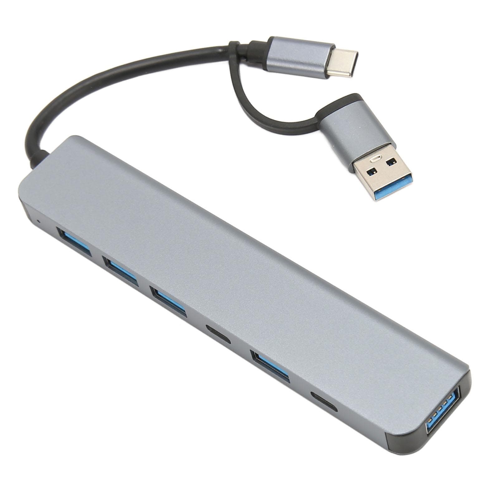 USB 3.0 USB C Hub 7 in 1 USB C Hub 5 USB 3.0 2 USB C Port 7 in 1 Multiport Adapter for Windows OS X