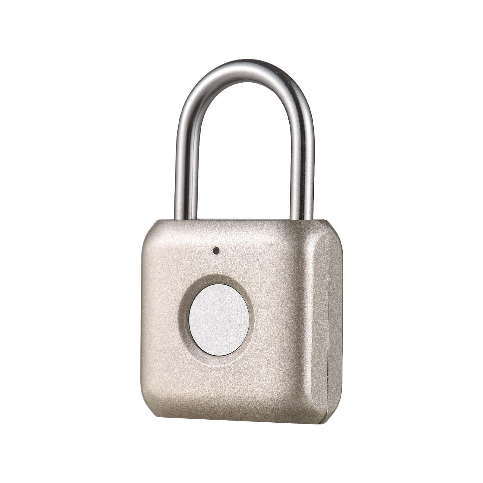 Fingerprint Padlock Multifunctional Smart Fingerprint Padlock No Password Security IPX2 Waterproof silver