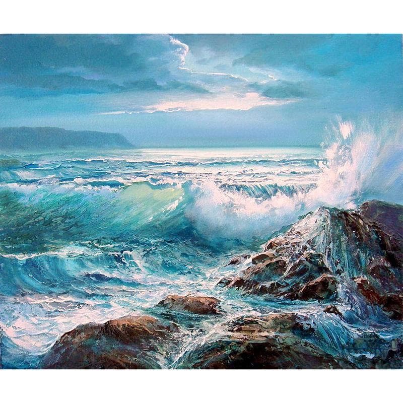 5D Diy Diamond Painting Cartoon Sea Cross Stitch Landscape Diamond Embroidery Home Crafts 20X30CM