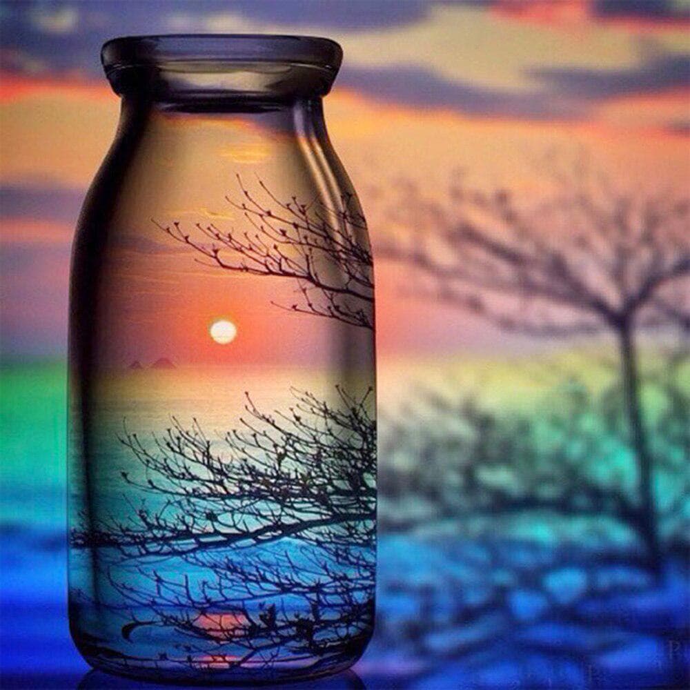 DIY 5D Full Diamond Painting Cross Stitch Painting bottle Diamond Embroidery Needlework 30X30CM