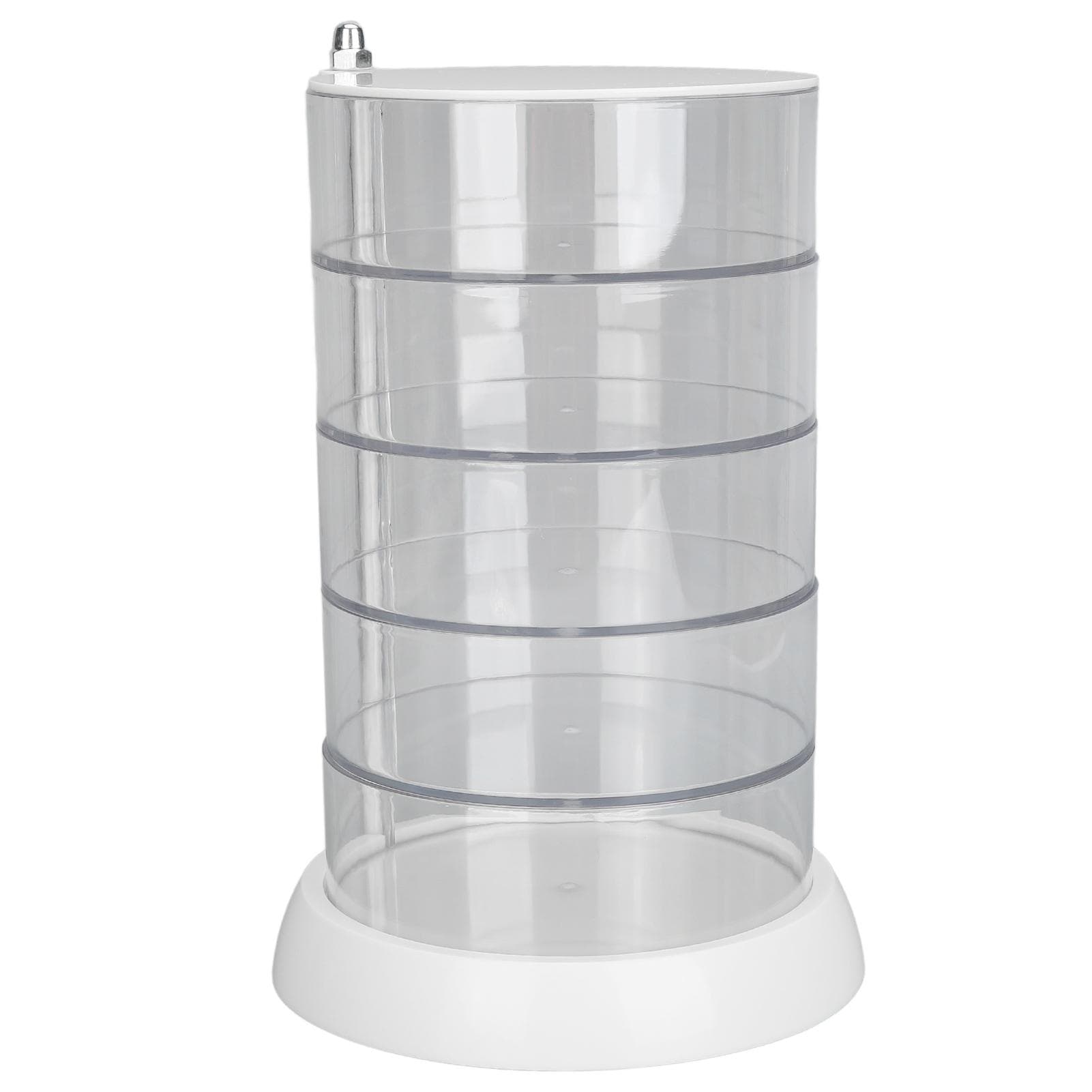 5 Layer Rotating Hair Accessories Organizer with Dust Proof Lid Bathroom Container Rotatable