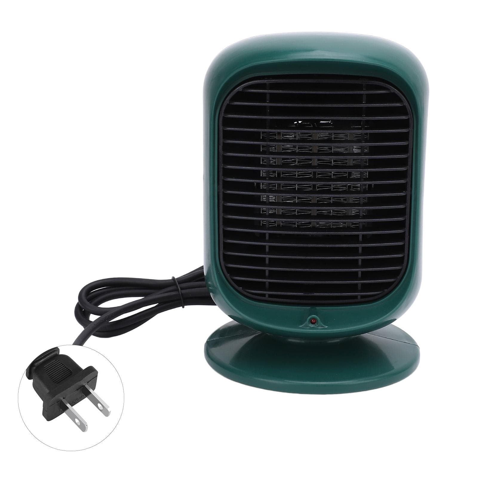 1200W Space Heater Desktop Electric Space Heater PTC Graphene Heating 2 Gears Temperature Control dark green