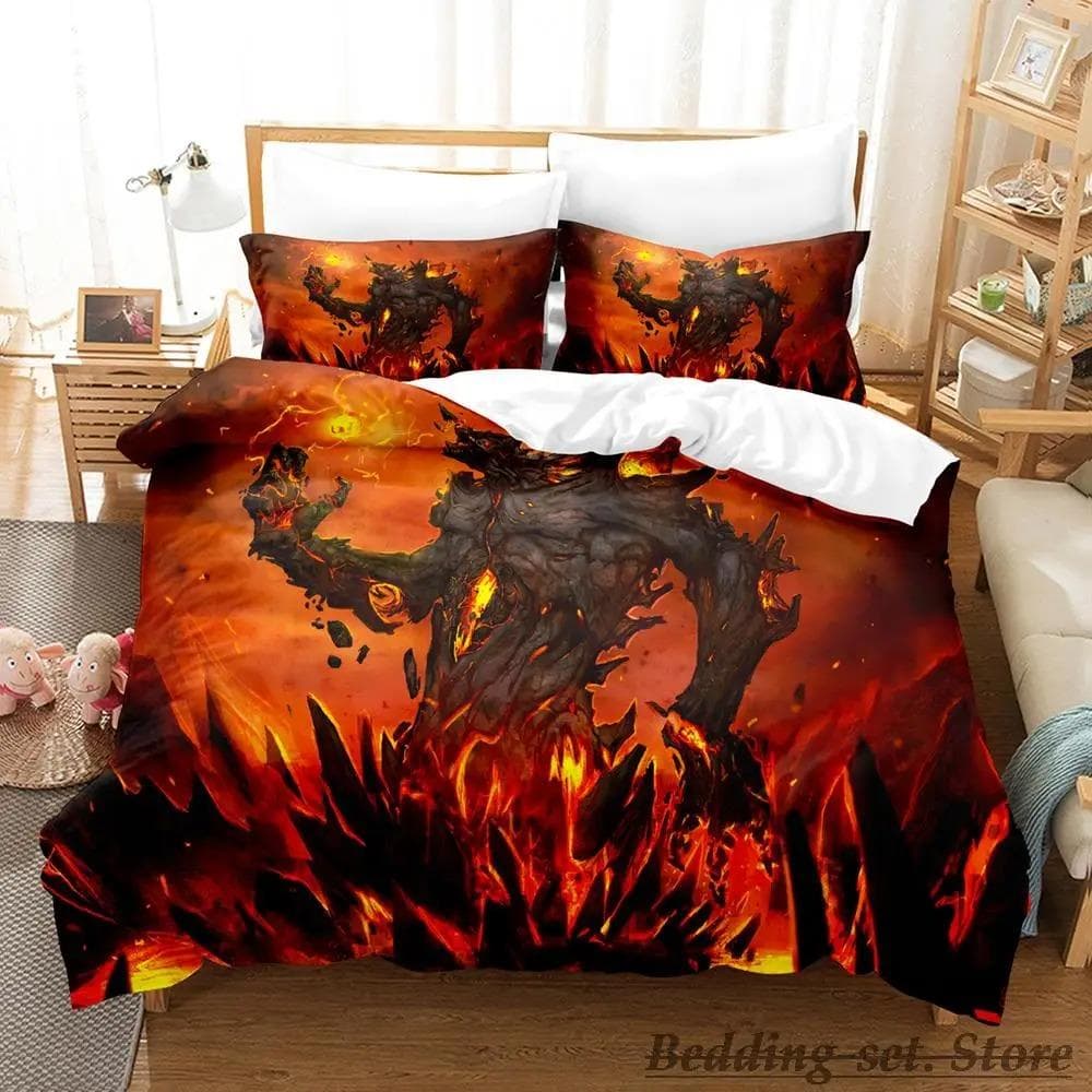 Demon Monster Satan Bedding Set Single Twin Full Queen King Size Bed Set Aldult Kid Bedroom Duvetcover Sets Anime 70x133cm 2pcs
