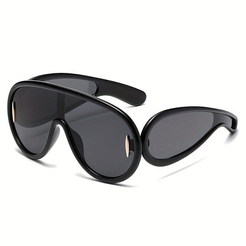 Integrated Glasses Sunglasses Large Face UV Protection Unisex Fashion Toad Style 3950