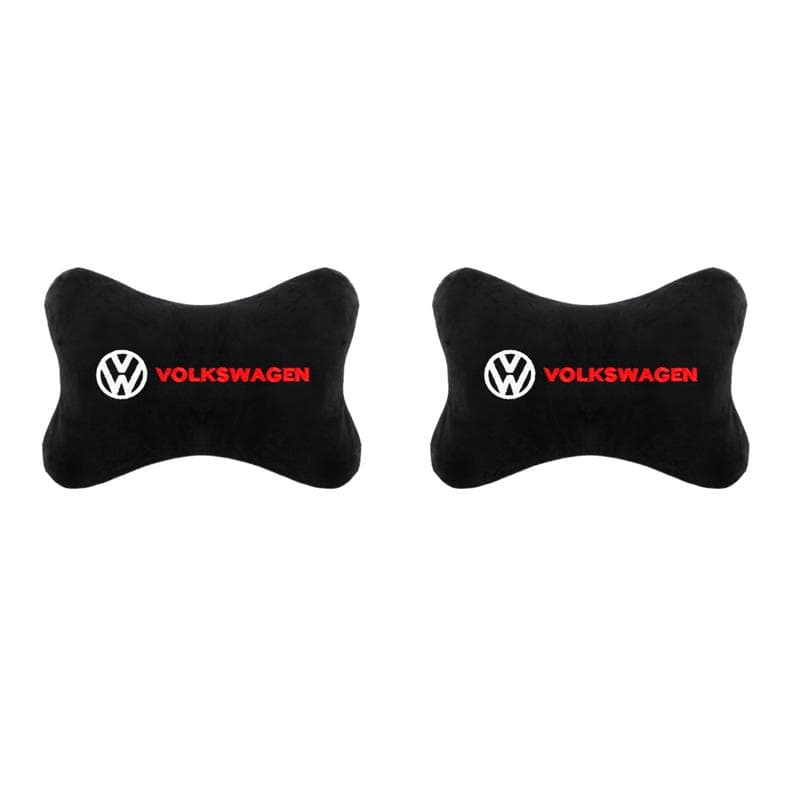 2026 Hot For VW VOLKSWAGEN Set Car seat Neck Pillows&Seat Belt Cover Comfort Rest Travel Cushion For Volkswagen VW GOLF Polo Tig