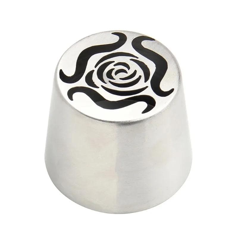 Stainless Steel Rose Flower Decorative Nozzle Russian Marshmallow Piping Nozzle DIY Baking Cake Decoration Piping Cream Tools 1pc