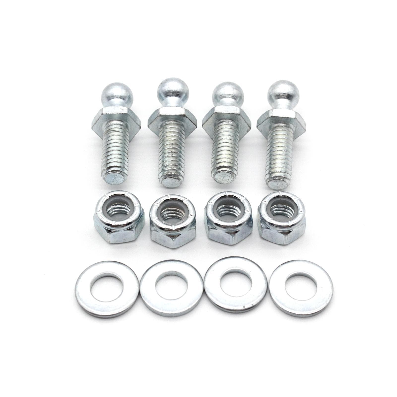 10mm Ball Studs with Hardware 51618 Thread x 34 Long Shank Gas Lift Support Strut Fitting silver
