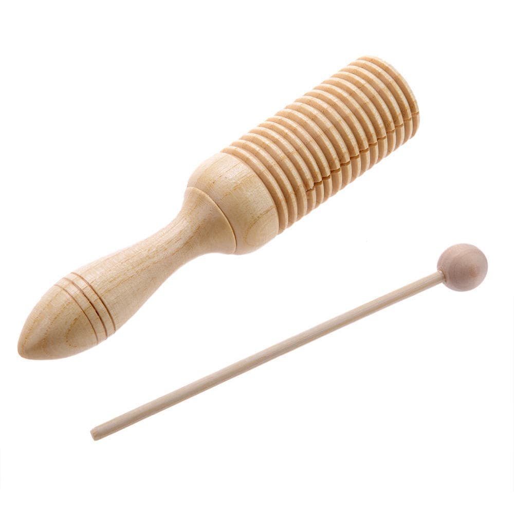 Wooden Crow Sounder Oak Kid Children Musical Toy Percussion Instrument