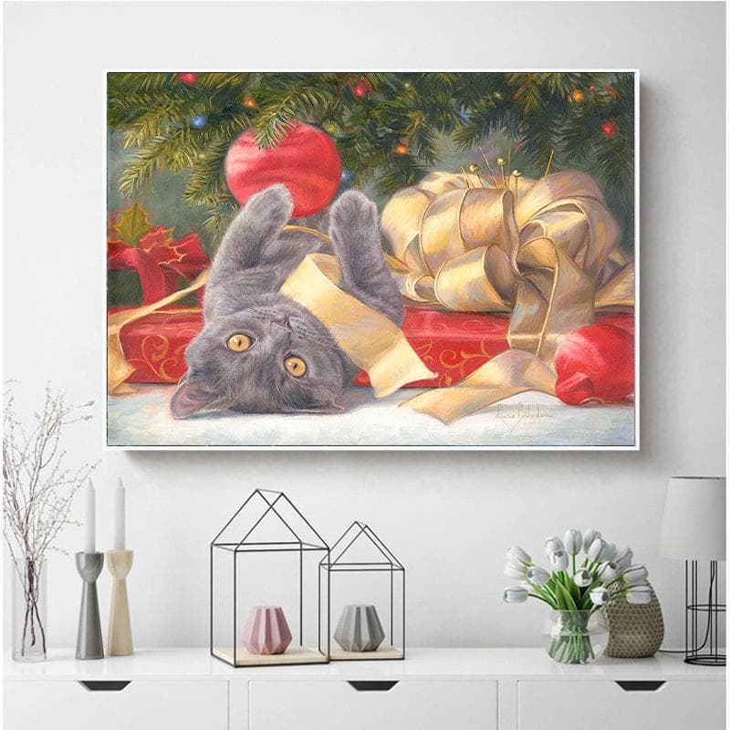 DIY Cartoon Christmas 5D Diamond Painting Full Round Drill Rhinestone Santa Claus Mosaic Embroidery Cross Stitch Kits Home Decor Full Square 20X30CM