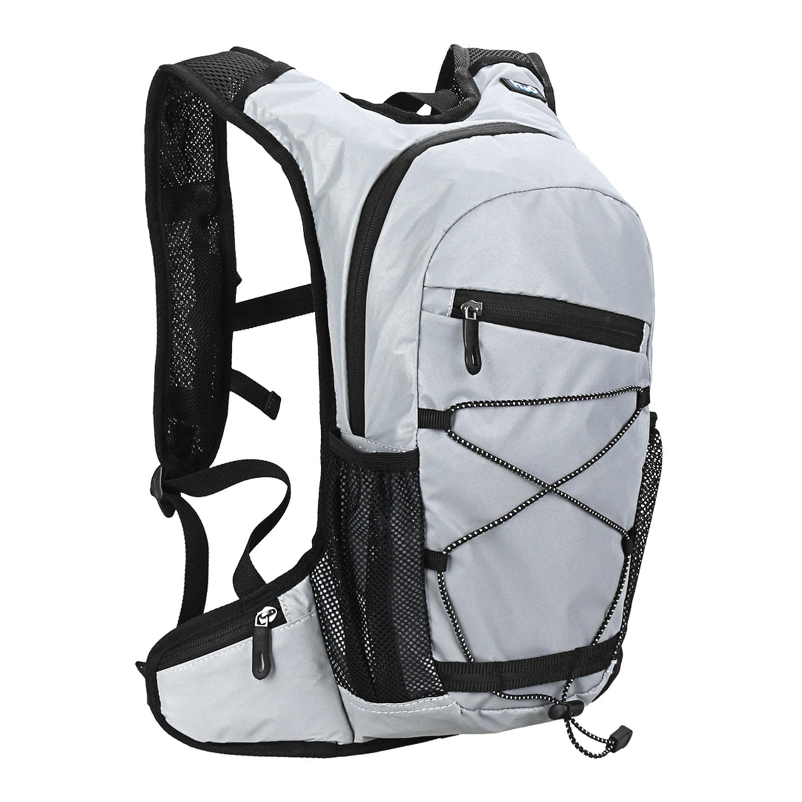 8L High Visibility Reflective Cycling Hydration Backpack Outdoor Sports Running Hiking Backpack grey