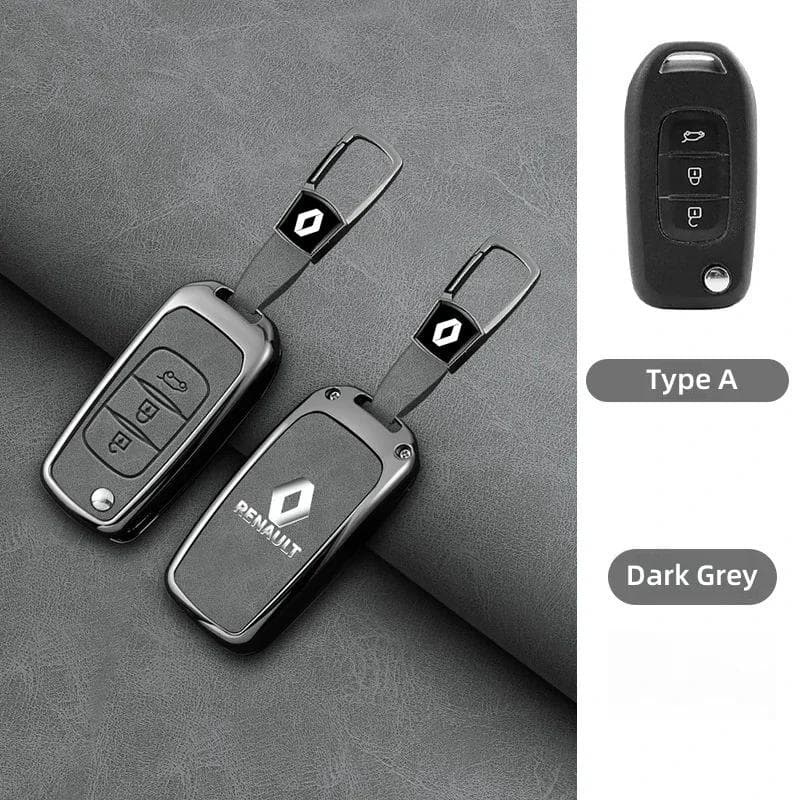 Hub Caps Zinc Alloy Car Key Case Cover Shell Keychain For Renault Koleos Captur Kadjar Megane Clio 5 Talisman Arkana Zoe Scenic