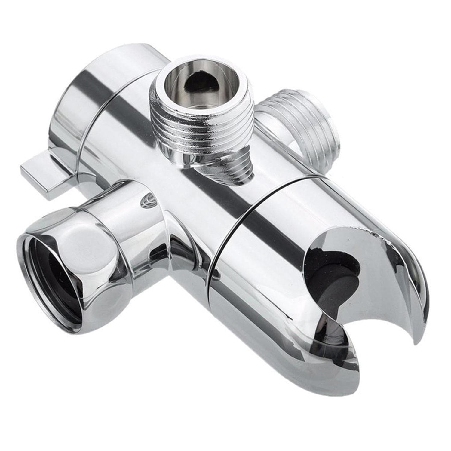 3-Way Shower Diverter Valve Mount G1/2 Handheld Shower Arm Diverter Splitter Polished Chrome Type 1