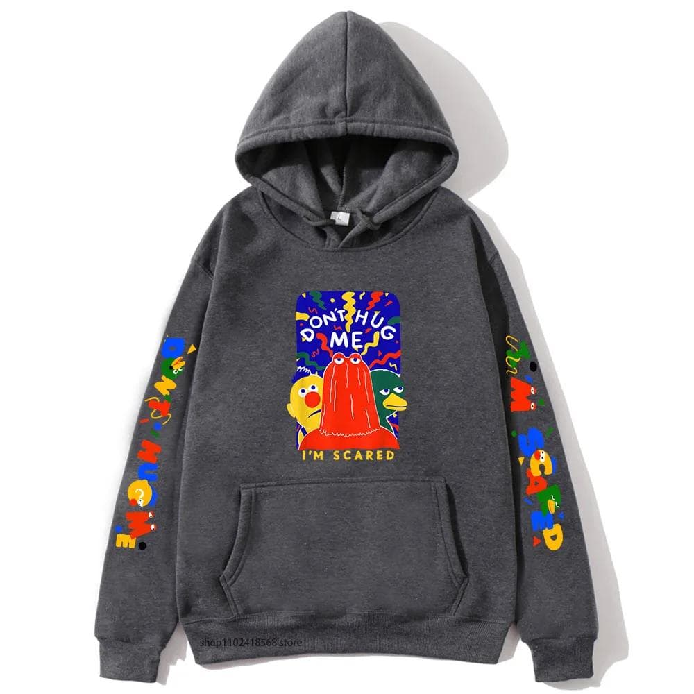 Dont Hug Me Im Scared Hoodies Cartoon Graphic Sweatshirts Male Top Unisex Autumn Winter Sudadera Men Women Clothing XL