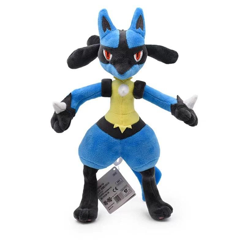 PKM Lucario Plush Doll Toys Aquali Soft Stuffed Plush Toys For Kids