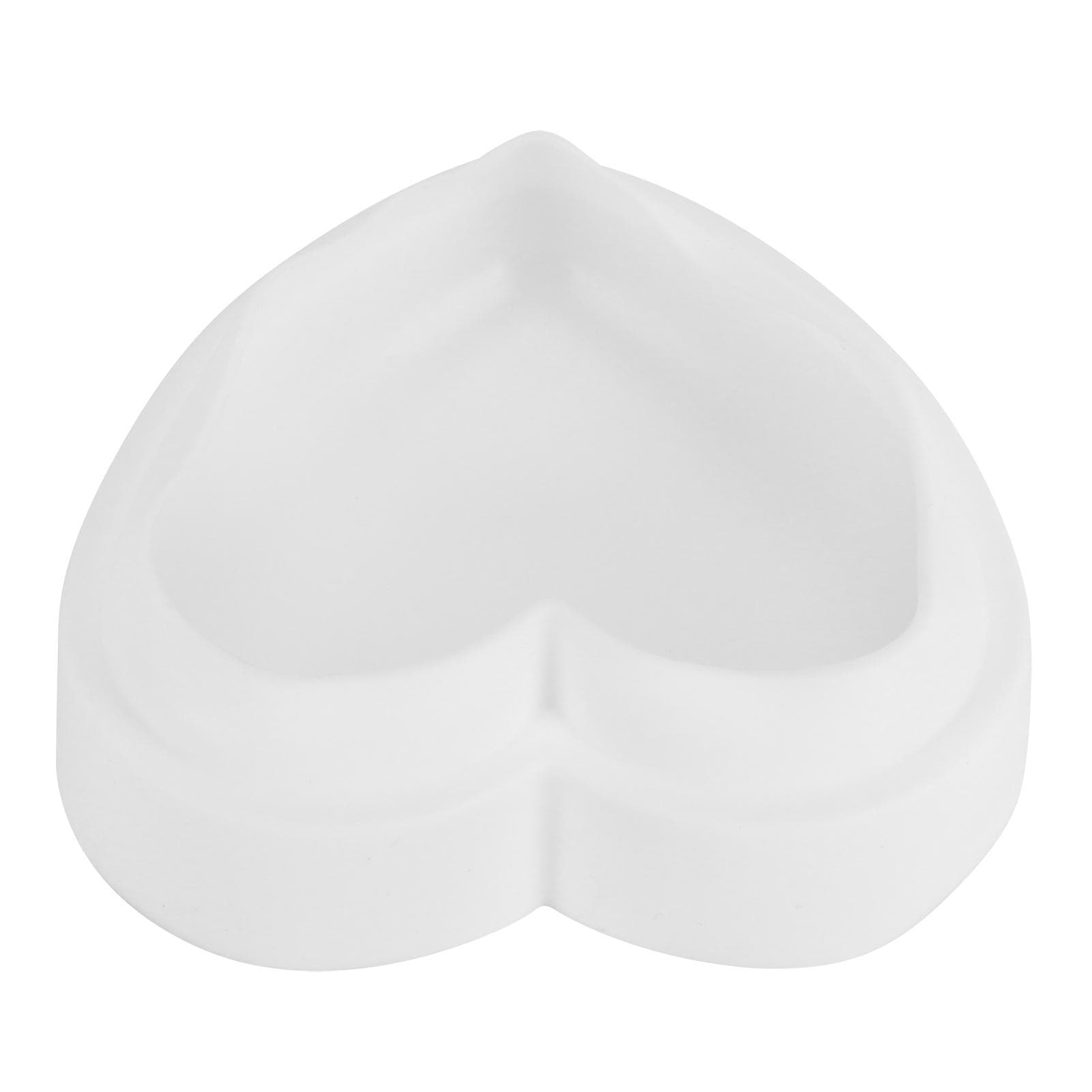 Silicone Mold Non Stick Heart Shaped Mousse Cake Mould Bakeware DIY Baking Accessory White