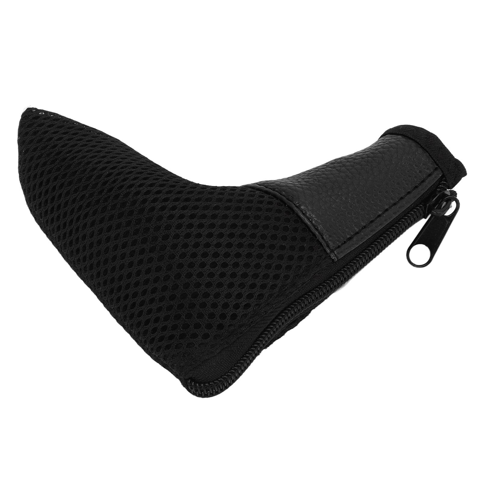 L Shaped Mesh Golf Head Cover Golf Club Putter Headcover Protector Bag with Zipper ClosureBlack