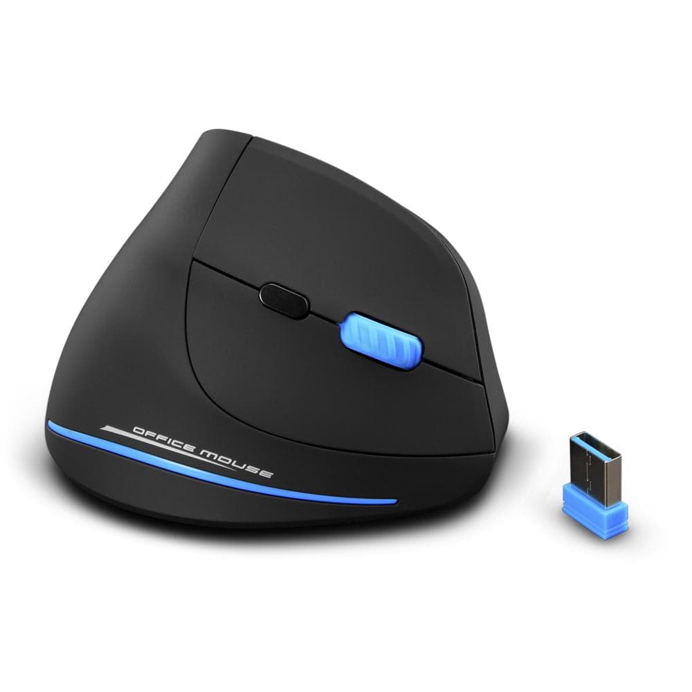 Mouse ottico senza fili regolabile 2.4G 2400 DPI del mouse da gioco black