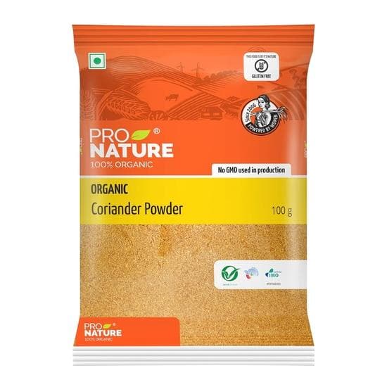 Pro Nature 100% Organic Spicy Powder - Coriander, 100g