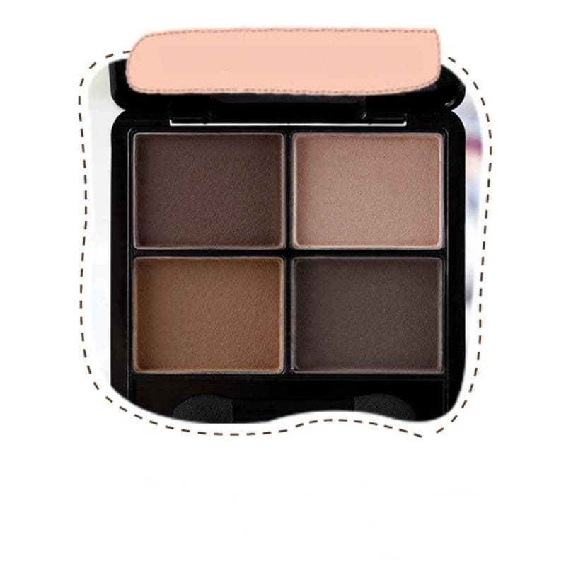 Four-color Full Matte Earth Color Eyeshadow Palette Lasting Waterproof and Sweat-proof Novice Beginners