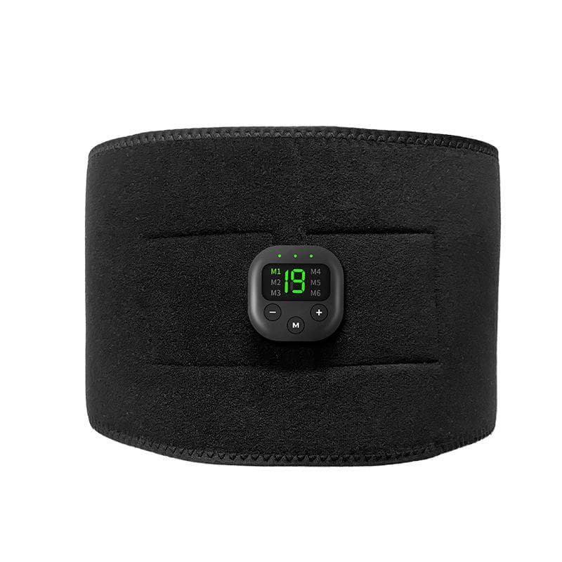 Smart Electric Muscle Stimulator EMS Wireless Fitness Vibration Belt Abdominal Muscle Trainer Weight Loss Slimming Massager 1pcs black
