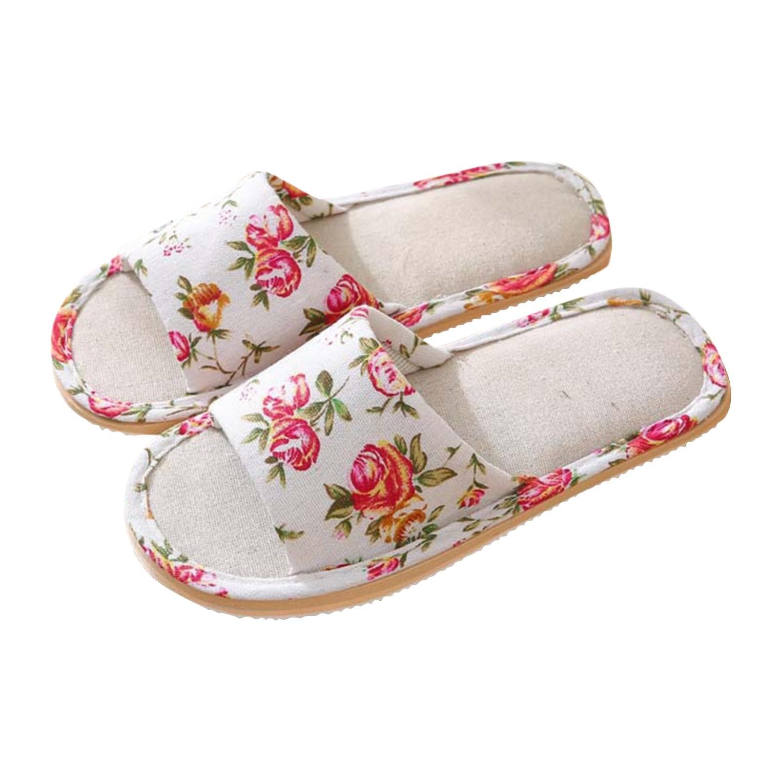 Womens Mens Couples Fashion Casual Home Slippers Indoor Floor Flat Shoes Sandals 39-40